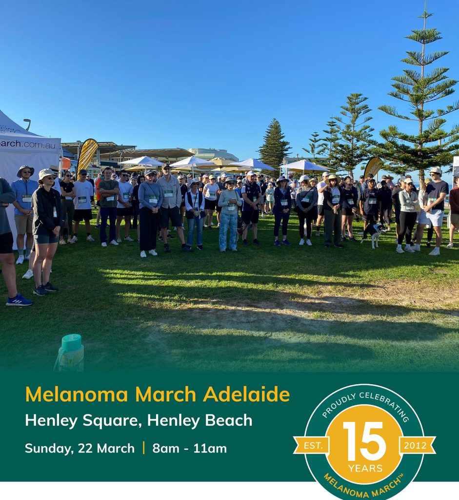 Melanoma March Adelaide 2026 | Henley Square, Henley Beach SA | Sunday 22 March 2026 8AM-11AM
